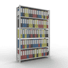 Schulte Büro- und Archivregale Stecksystem MULTIplus85, einseitig nutzbar
