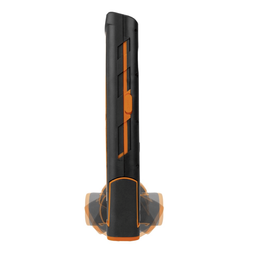 Steffen LED Akku-Arbeitsleuchte 10 W, 1'000 + 180 lm, 5700 K, 180° drehbar, IP65, schwarz/orange
