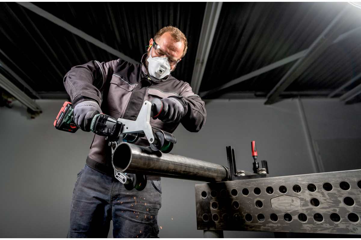 Metabo Akku-Rohrbandschleifer RBVB 18 LTX BL 180, 18 V ohne Akku, mit metaBOX 185 XL