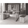Aktenschrank Rhone mit Milchglastüren, 800 x 420 x 2004 mm, Rahmen silber, in diversen Farben