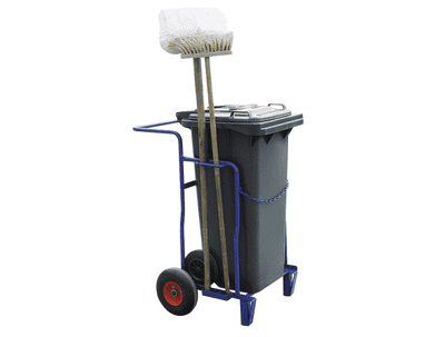 Chariot de nettoyage pour une manipulation facile des conteneurs à déchets plastiques - 120 litres
