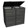 Abri pour poubelles de 240 litres, en acier galvanisé, RAL 7016, disponible en plusieurs modèles