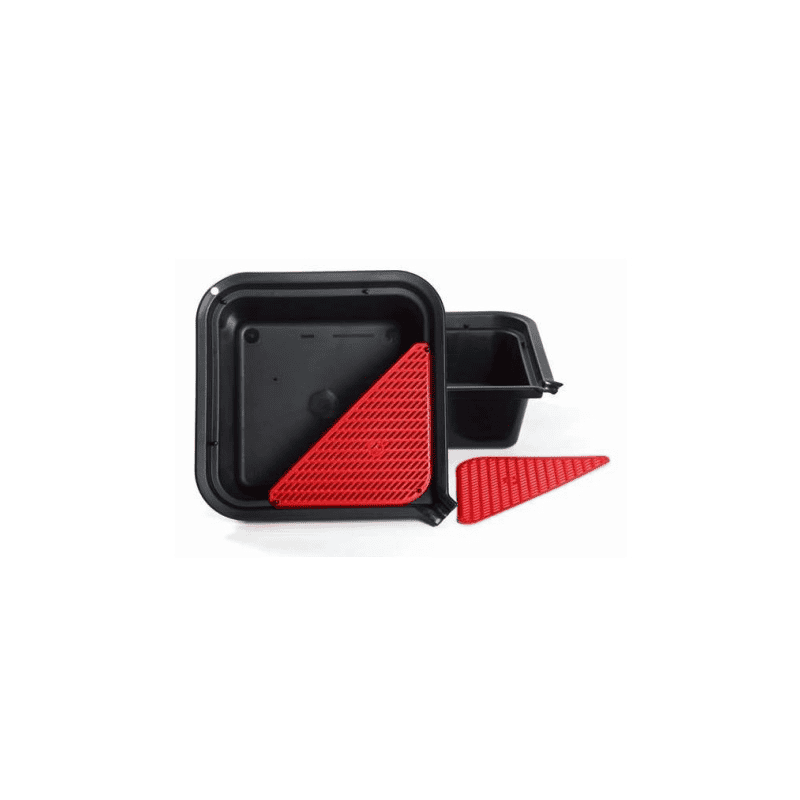 PE-Auffangschale 7 l mit Sieb, schwarz, 365 × 365 × 132 mm