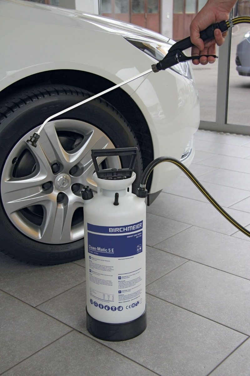 Birchmeier Pulvérisateur à pression Clean-Matic 5 E, avec PR 3 E1, pour solutions alcalines, capacité 5 l
