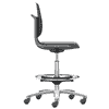 Hoher Drehstuhl Prosedia Labsit mit Rollen, Sitzhöhe 560-810 mm, schwarz