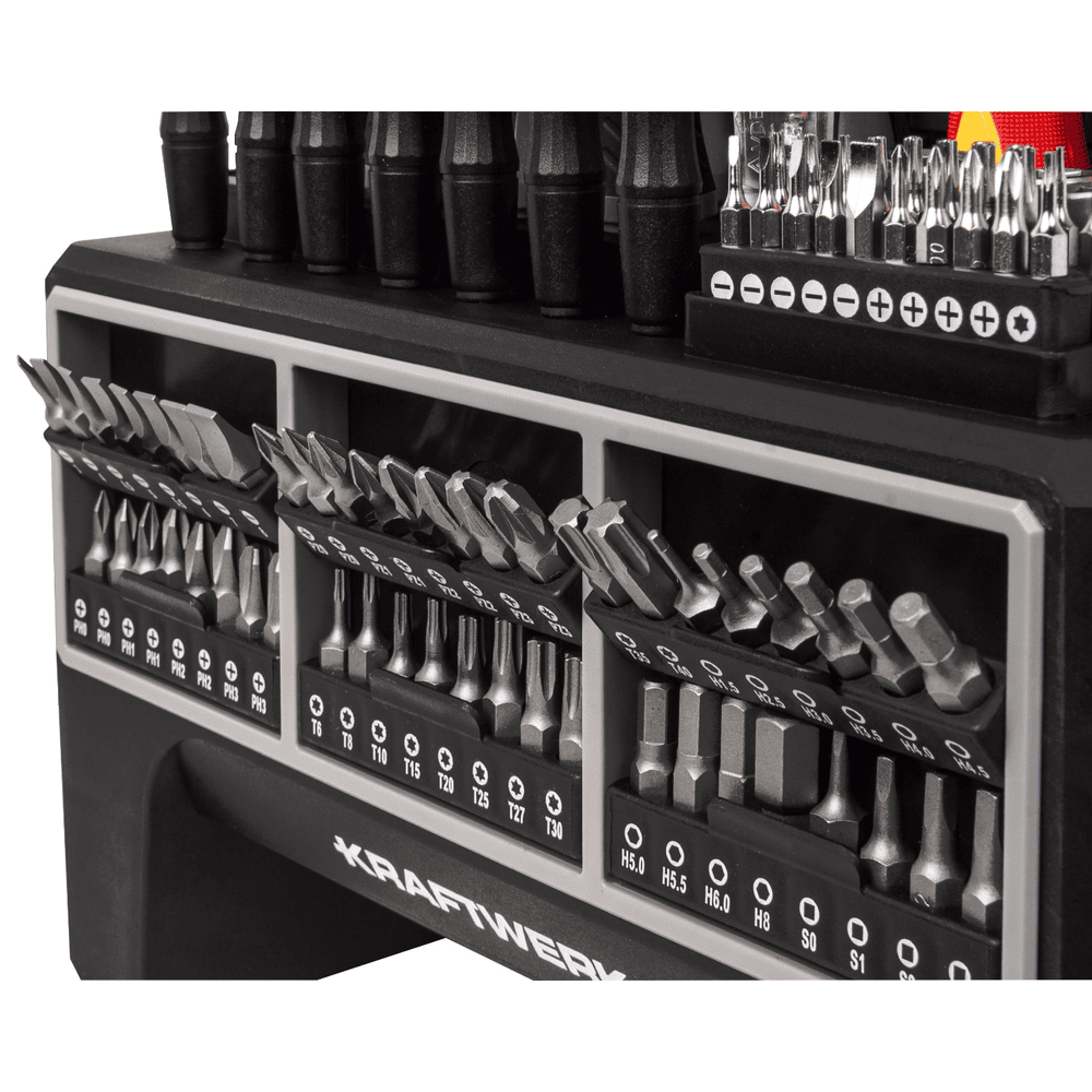 KRAFTWERK Schraubendreher- und Bit-Set, 114-teilig, komplett-Werkzeugset
