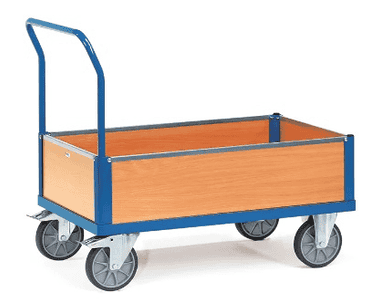 Fetra Chariot à bacs, capacité de charge jusqu'à 600 kg, avec quatre parois, quatre dimensions différentes