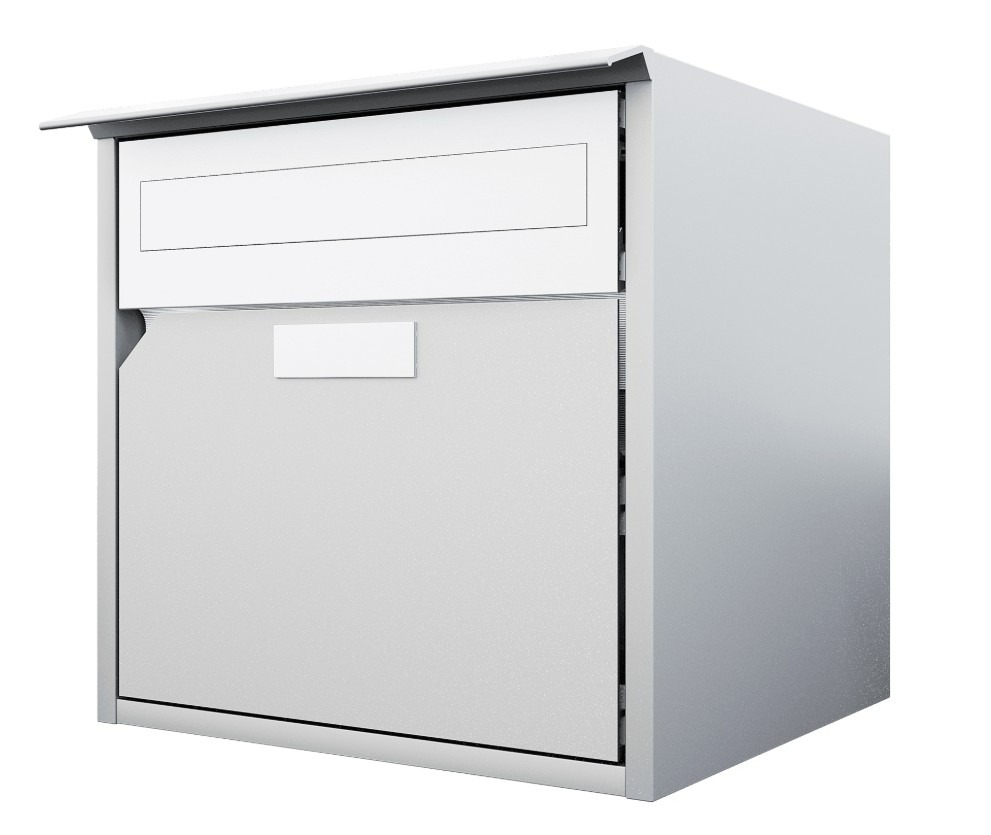 Huber Boîte aux lettres Alu 300 en aluminium avec façade plate, à fixation murale, disponible en plusieurs modèles