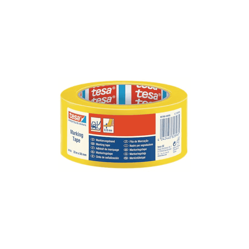 Bodenmarkierungsband tesa 60760, PVC, 50 mm x 33 m, in diversen Farben