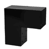 PLUS Pergola Arcade aus Holz, Schwarz RAL 9005, Modell 6, BxTxH 4860 x 2570 x 2170 mm