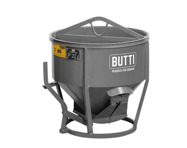 Betonkübel mit Zentralauslauf, 300–1000 l, Tragkraft 660–2200 kg