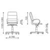 Bürostuhl Optimum, Managementsessel, höhenverstellbar, Leder, schwarz