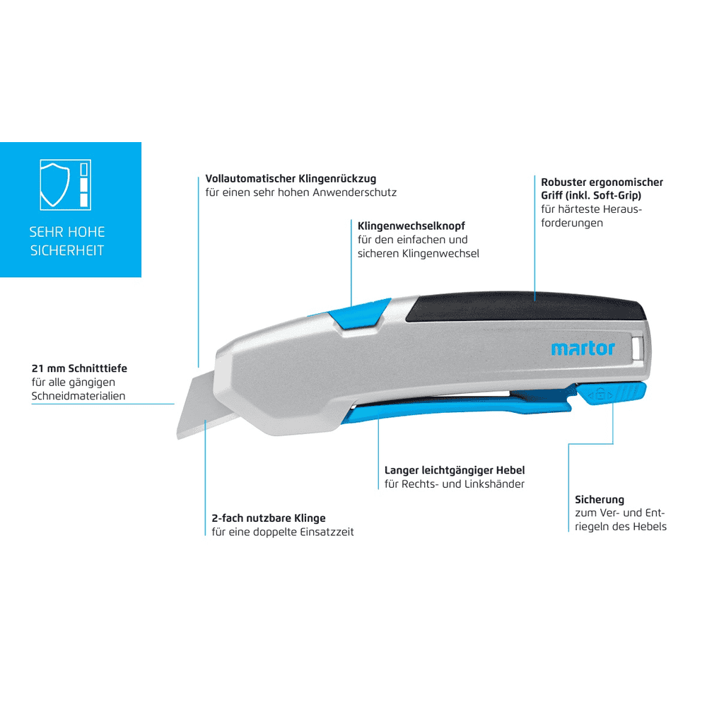 Martor Sicherheitsmesser SECUPRO 625, aus Aluminium