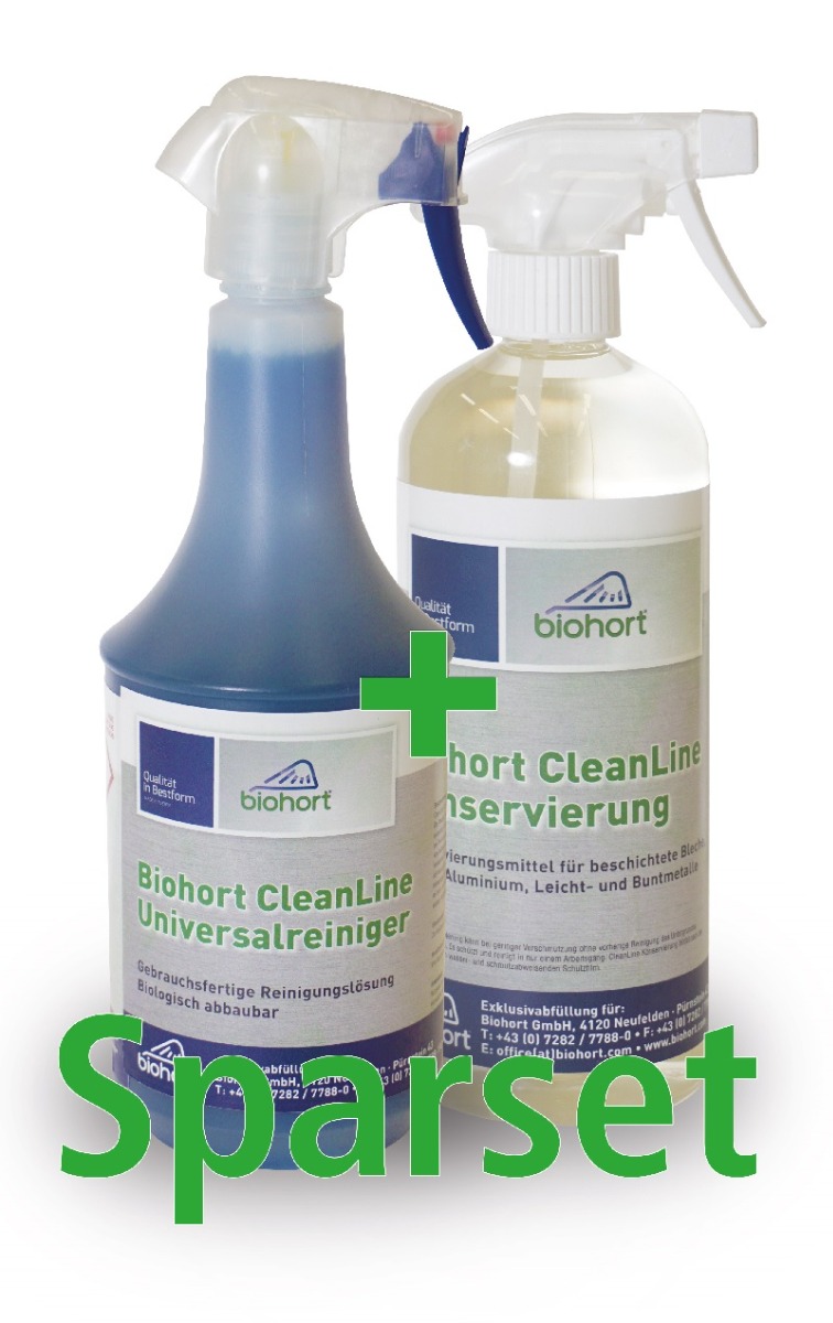 Biohort Cleanline Sparset - Universalreiniger 1000 ml und Konservierung 750 ml