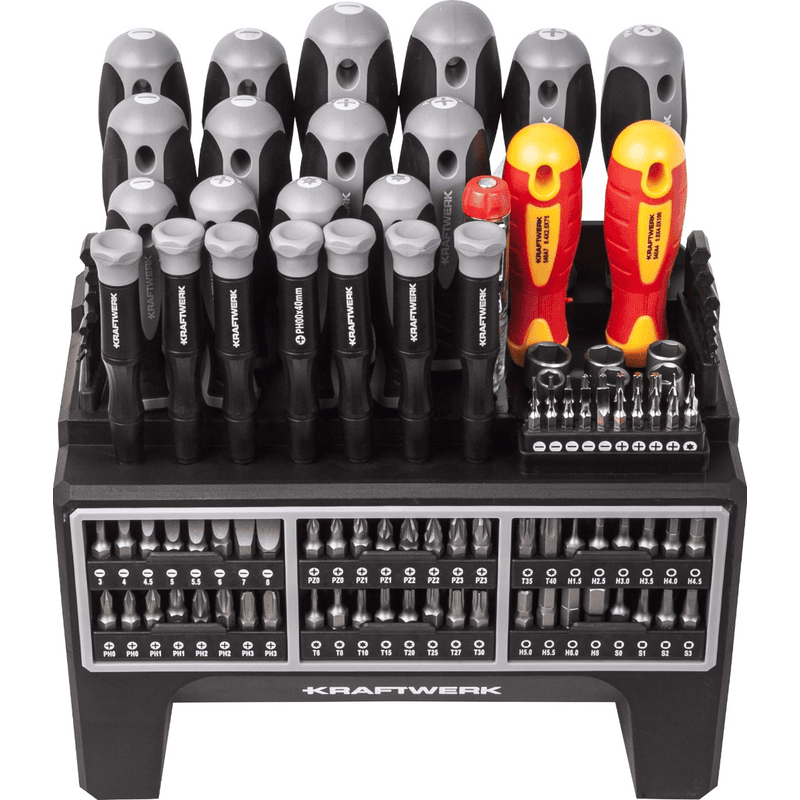 KRAFTWERK Schraubendreher- und Bit-Set, 114-teilig, komplett-Werkzeugset