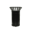 Poubelle en acier coulé avec insert amovible