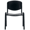 Chaise visiteur ARWS C10 en plastique, empilable, structure en acier thermolaqué, noir