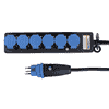 Steffen Steckdosenleiste PROFESSIONAL, T13 Steckdosen, 10 A, GdV 3 x 1.5mm², IP55, schwarz/blau, diverse Ausführungen