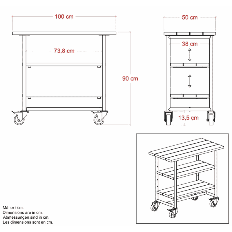 PLUS Table-barbecue avec jardinière Urban Picnic, noire, disponible en plusieurs modèles