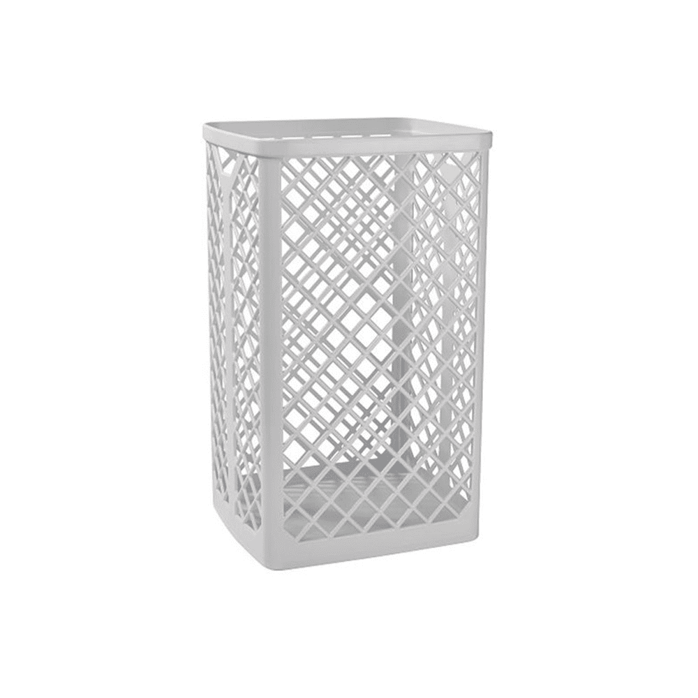 Bedrunka+Hirth Abfallkorb aus Kunststoff, weiss, 40 Liter, 320 x 250 x 500 mm