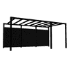 PLUS Pergola Arcade aus Holz, Schwarz RAL 9005, Modell 6, BxTxH 4860 x 2570 x 2170 mm