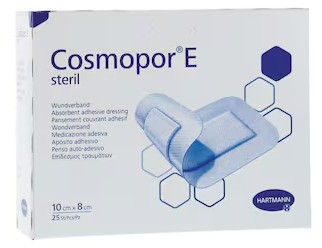 Pansement stérile Cosmopor E, 100 x 80 mm, boîte de 25 pièces