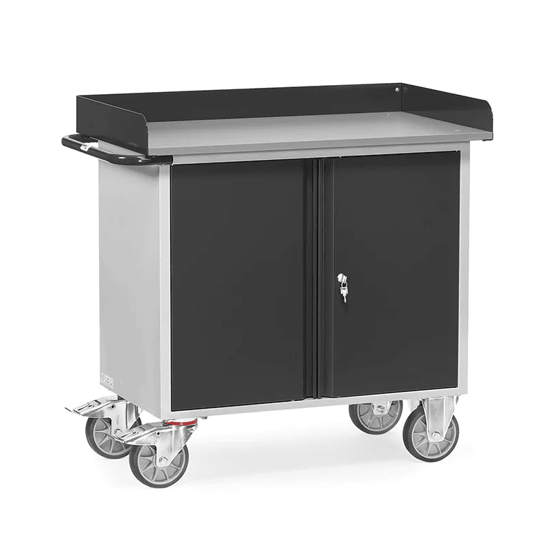 FETRA Chariot d'atelier "GREY EDITION", avec placard à 2 portes