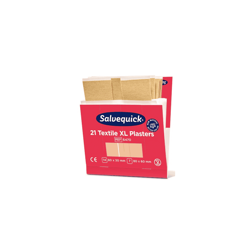 Pansements textiles extra-larges, Cederroth 6470, recharge, paquet de 6 x 21 pièces