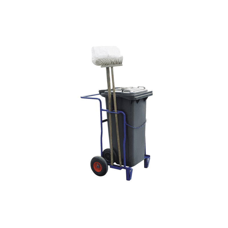 Chariot de nettoyage pour une manipulation facile des conteneurs à déchets plastiques - 120 litres