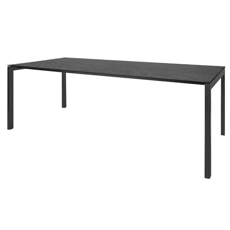 Schaffner Table de jardin en fibre de verre Lucerne, structure en acier galvanisé, disponible en 3 tailles