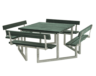 Twist Kombi-Gartenmöbel komplett, ReTex, grün, für bis zu 8 Personen