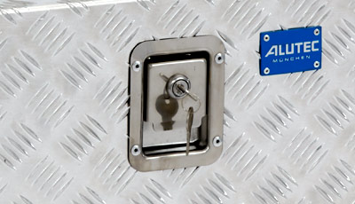 Boîte de sol avec serrure en acier inoxydable et 2 clés