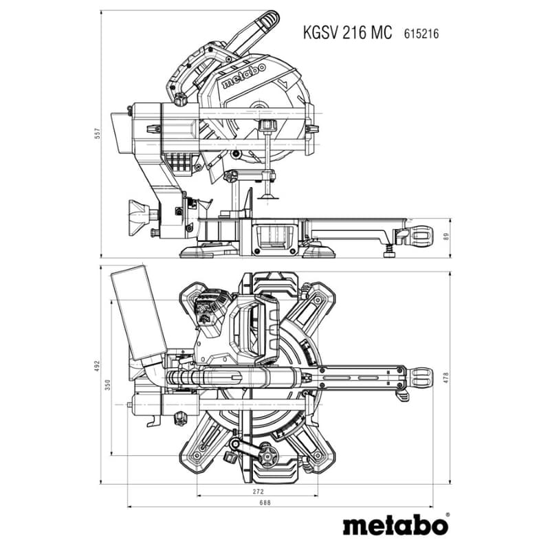 Metabo Kapp- und Gehrungssäge KGSV 216 MC