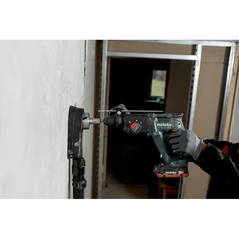 Metabo Akku-Hammer KH 18 LTX 24 mit 2x Li-Power Akkus (18 V / 4.0 Ah), Ladegerät ASC 55 und metaBOX 165 L