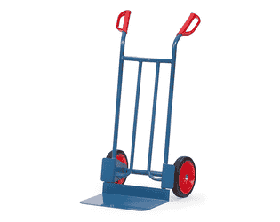 Fetra Sackkarre aus Stahlrohr, Höhe 1150 mm, extra breite Schaufel