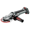 Metabo Akku-Flachkopf-Winkelschleifer WVBF 18 LT BL 11-125 Quick, 18 V (Solo) mit metaBOX 165 L