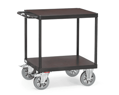 Chariot à table "GREY EDITION", avec surface de chargement carrée 700 x 700 mm