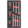 KRAFTWERK PRO LINE EVA insert pour clés à double anneau ouvert, 200 x 400 mm, 13 pièces