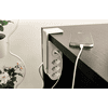 Steffen Steckdosenleiste CLAMP, 3 x T13, USB-A, USB-C, Kabel 1.5 m, weiss