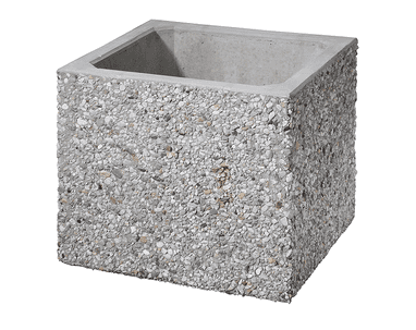 Blumenkasten aus Beton viereckig 