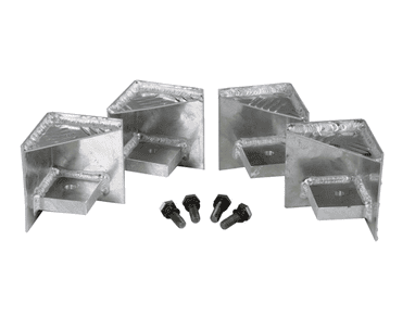 Pieds palettes avec vis pour box à outils en aluminium
