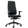 Chaise de bureau Interstuhl avec accoudoirs, mécanisme synchrone, noire, réglable en hauteur