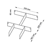 Schubladentrenner für Rollcontainer,  2er-Set in grau