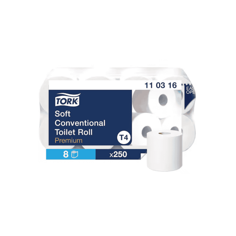Papier hygiénique / papier WC Tork T4 110316, 3 plis, paquet de 8 rouleaux
