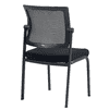 Chaise visiteur Centaurus avec dossier en maille, empilable, noir, lot de 4