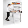 Table d'emballage avec 2 supports de rouleaux et cutter