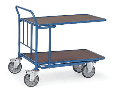 Fetra Chariot de bricolage C+C avec barre de poussée et 2 plateaux, trois dimensions différentes