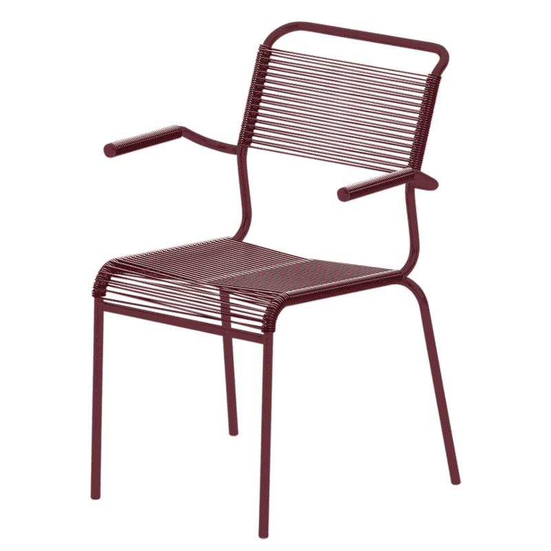Schaffner Chaise de jardin Spaghetti Säntis avec accoudoirs, disponible en plusieurs versions