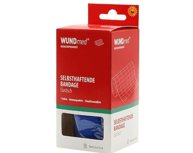 Bandage auto-adhésif, WUNDmed, 04-016, bleu, 4,5 m x 100 mm