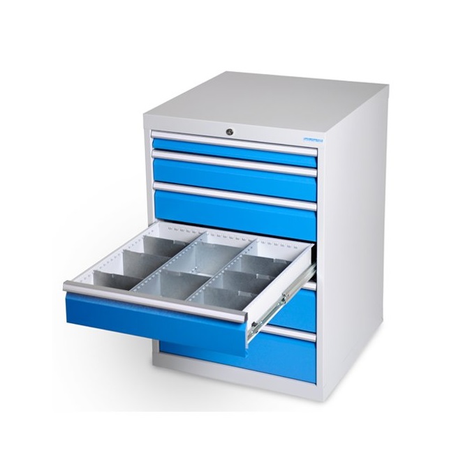 Metalleinteilung 7-teilig, R 36-16, Schubladennutzmass 900 x 400 mm, in 4 Blendenhöhen